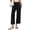 Black, variant on Elastic High Waist Women Wide Leg Loose Denim Pants Ankle Jeans