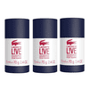 Lacoste LIVE Deodorant Stick for Men, Pack of 3 (3 x 2.4 Oz)