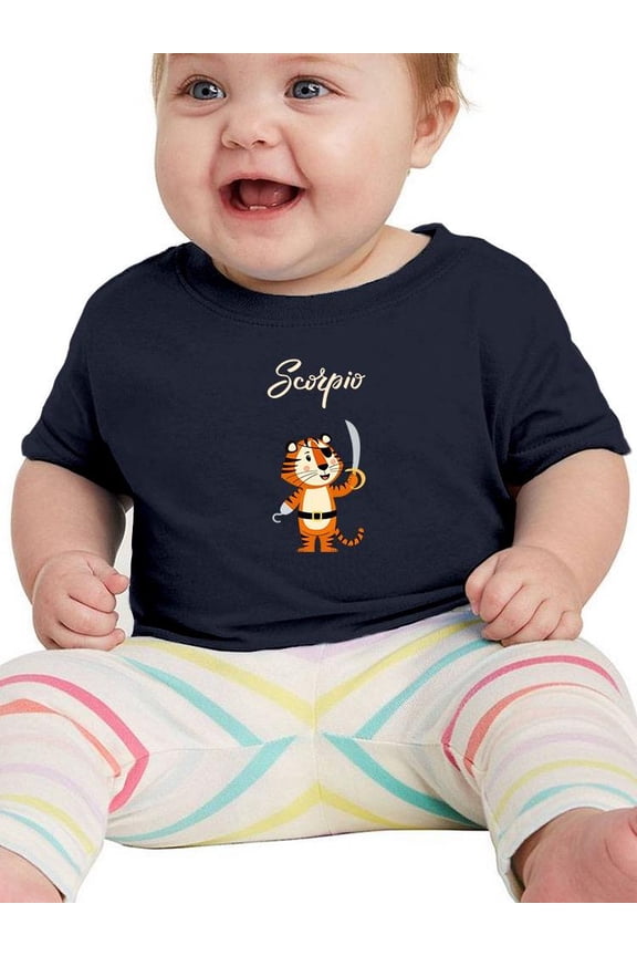 Scorpio Zodiac Pirate Tiger T-Shirt Infant -Image by Shutterstock,  18 Months