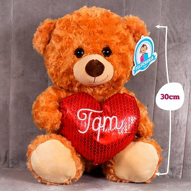 PELUCHERIA Oso Ozark Peluche 30 cm Osito Love Heart TQM