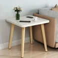 thumbnail image 6 of Square Table in Wood Modern Solid Wood Base and Square Table for Living Room Low Minimalist Tea Table Coffee Tables （White）, 6 of 6