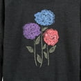 thumbnail image 3 of Instant Message - Hydrangeas - Women's Lightweight French Terry Long Sleeve Shirt, 3 of 6