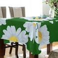 thumbnail image 3 of SKYSONIC Daisy Flower Tablecloth Waterproof Washable Polyester Square Table Cover Durable Tablecloth for Kitchen Dining Table Party Decor (60 X 90 Inch), 3 of 7