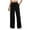 Black, variant on Bovxnpu Womens Wide Leg Pants Drawstring Loungewear Travel Pants, Womens Casual Pants High Waisted With Pockets Pull On Casual Trousers Soft Comfy