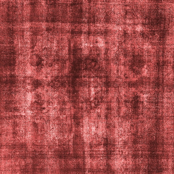 Ahgly Company Indoor Square Oriental Red Industrial Area Rugs, 3' Square