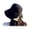 Black, variant on Women's Bowknot Wide Brim Sun Hat Foldable, 360° Protection,Suitable for Beach Vacation Trips