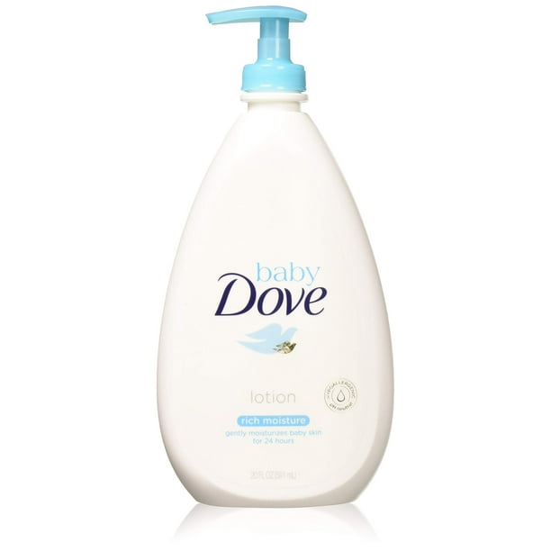 Loción Dove Baby Rich Moisture para rostro y cuerpo 600 mL (Paquete de 4)