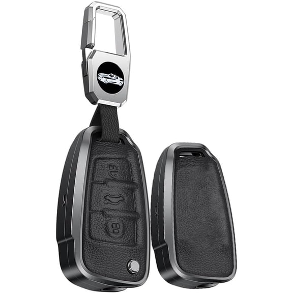 flip Key Fob Cover with Keychain alloy Full Protection Key Case Fit for Audi A1 A3 Q3 Q7 R8 A6L TT Smart Key