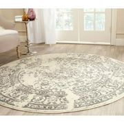 4 Round Rugs Safavieh Adirondack Vintage Distressed Ivory Silver Rug 4 Round