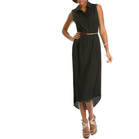 Miss Tina Women's Maxi Shirt Dress