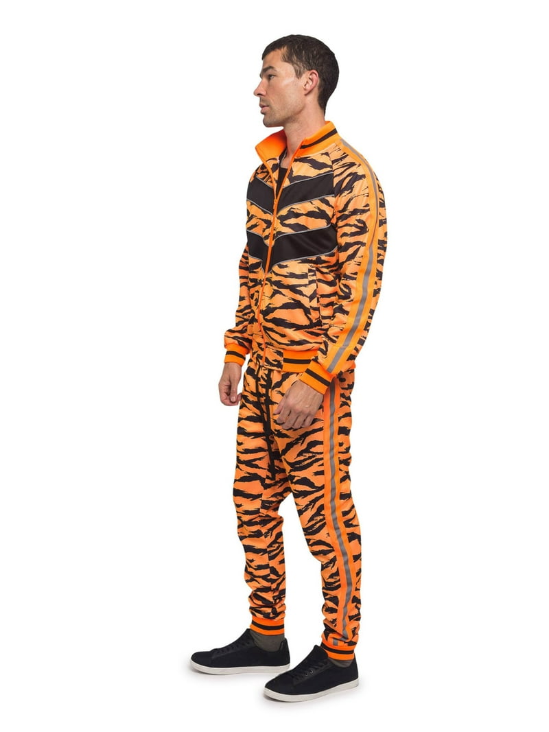 G-Style USA Warm Men's Big & Tall Jogger Tiger Stripe Track Suits
