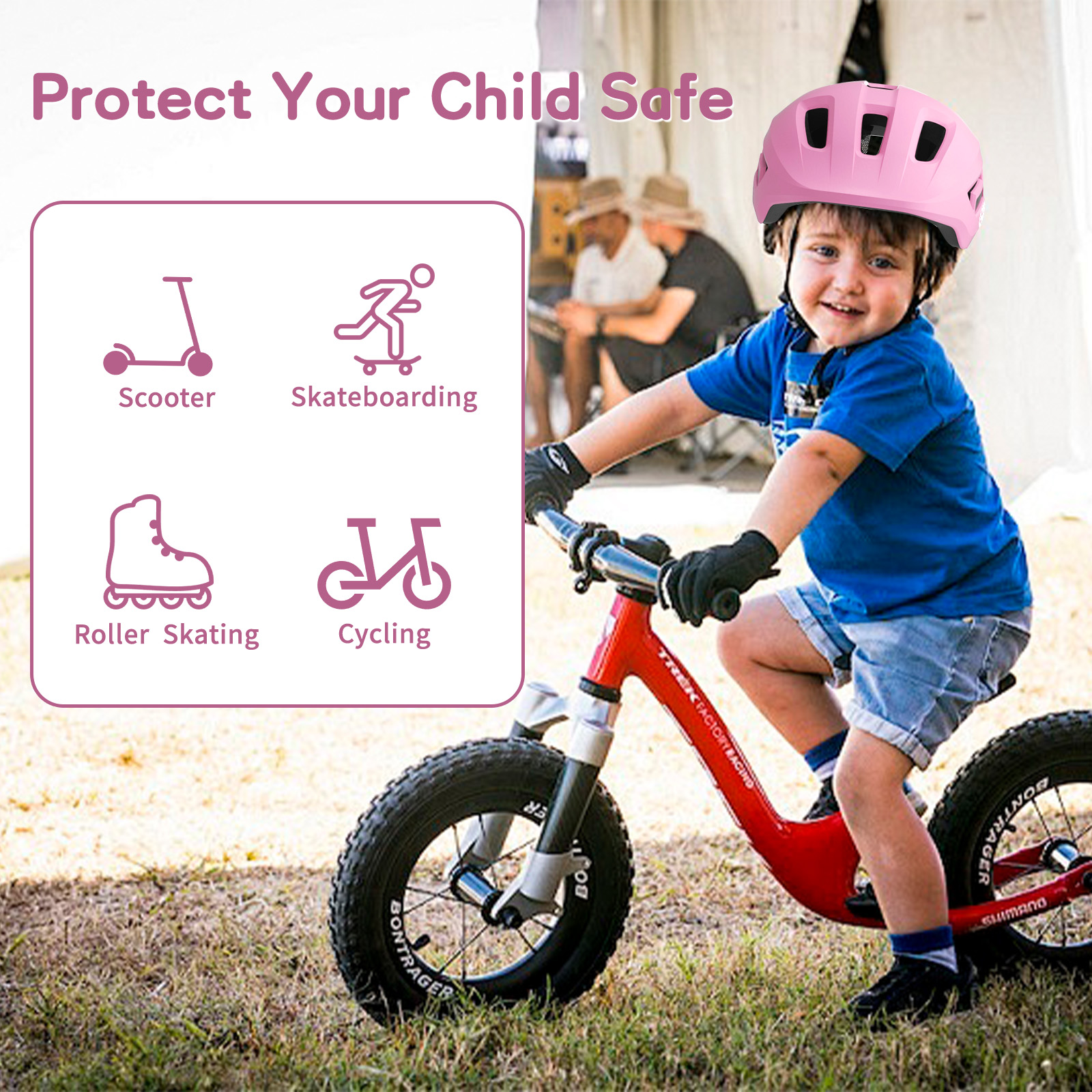 GLAF Baby Bike Helmet Toddler Helmets for 1 Year Old and Up Infant Girls Boys Multi Sport Adjustable for Scooter Bicycle Kids Youth Child Skateboard Safety Cycling