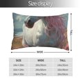 thumbnail image 2 of Yiaed Flower White Horse (2) Print Brushed Microfiber Envelope Pillowcases, Standard,Envelope Closure Pillow Cases(No pillow core)-16"x24", 2 of 6