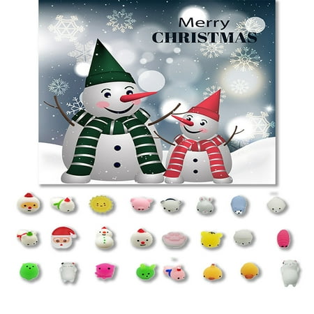 24PC Christmas Toys Mini Cute 2019 HOTSALES Squeeze Funny Toy Soft Stress Relief Toy DIY (Best 2019 Xmas Toys)