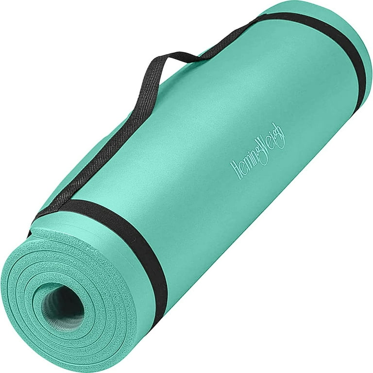 Hemingweigh Extra Thick Yoga Mat for Women and Men With Strap, 72 Length  for Workout Stretching