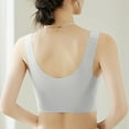 thumbnail image 4 of Women's Fixed Cup Seamless Bra Plus Size Wireless Vest Underwear, Side Smoothing Hide Side Fat Support, Thin Breathable Sleep Bralette, 4 of 6