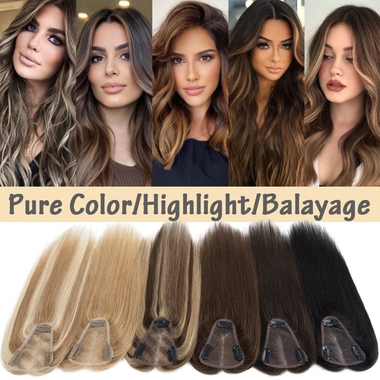 Benehair 100% Remy Human Hair Topper Clip In Top Lace Base  display picture 1