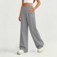 thumbnail image 6 of BXJX Girls Sweatpants Size 10-12 T, Elastic Waist Drawstring Straight-leg Casual Kids Athletic Pants Gray, 6 of 9