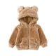 thumbnail image 4 of cálida con bolsillos, ropa de invierno, chaqueta con capucha gruesa, ropa para invierno, al aire libre, de niñas y niños , Marrón 120cm BLESIY Sudaderas con capucha de oso, 4 of 8