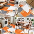 thumbnail image 5 of 4'x6' Area Rugs, Burnt Orange Gray Indoor Outdoor Area Rug for Living Room Bedroom, Modern Abstract Oil Painted Geometric Washable Bathroom Rugs Kitchen Floor Carpet Mats Home Decor Aesthetic, 5 of 8