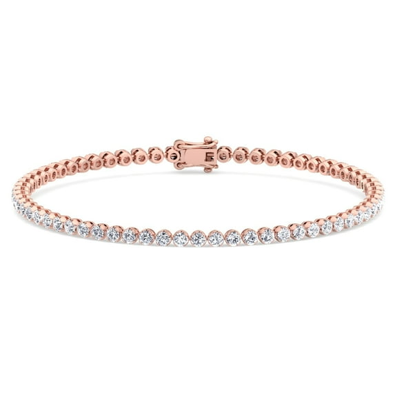 Mila - 7 Carat Crown Prong Diamond Tennis Bracelet