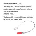thumbnail image 3 of Sonducket Cordón de subacuático, de cuerda de acero inoxidable, Cable de seguridad largo, accesorios de cinturón de deporte de aguas Deportes acuáticos rojo/1 pulgada Sonducket OD024443-02, 3 of 6