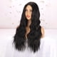 thumbnail image 4 of Peluca ondulada con rizos negros para mujer que se puede alisar y doblar, 4 of 4