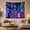 Neon Archway, variant on Nighttime Cafe on Wet Neon-Lit Cyberpunk Street, Moody Digital Art for Urban Decor Fans, Atmospheric Wall Art, Housewarming Gift, Tapestry Wall Hanging for Bedroom and Living Room