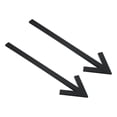 thumbnail image 1 of Unique Bargains 10.2' Self Stick Arrow Sign, 2 Pack Acrylic Directional Sign Sticker Self-Adhesive Black, 1 of 6