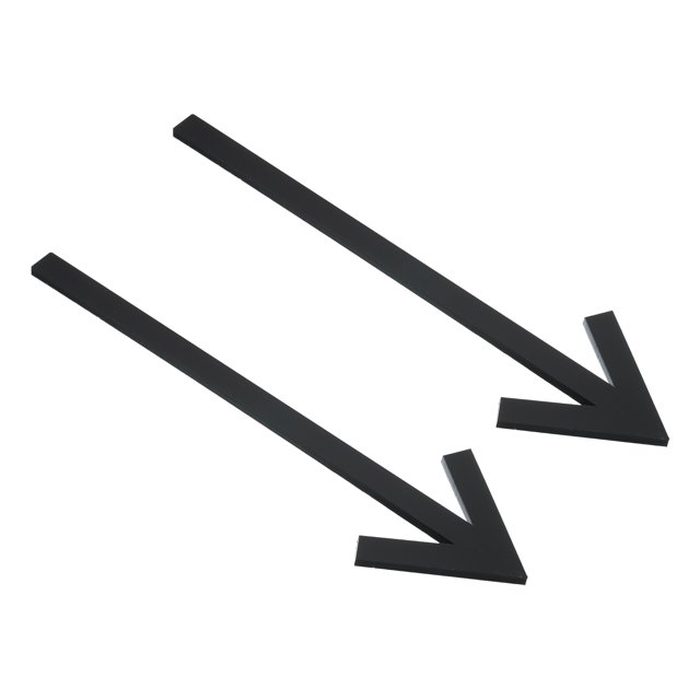 Unique Bargains 10,2 'auto Stick Flèche Signe, 2 Pack Acrylique Directionnel Autocollant Autocollant Noir
