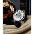 thumbnail image 4 of Reloj Stuhrling Original Skeleton Automatic de piel para hombre, 4 of 6