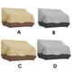 thumbnail image 3 of Cubierta de sofá para varias personas al aire libre A prueba de lluvia Hogar Recubierto de plata Tela Oxford Patio delantero Cubiertas de banco Accesorios para muebles exteriores Tipo 2 Beige Marrón Yuarrent HA010209-03B, 3 of 6