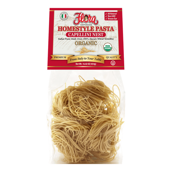 Homestyle Capellini Pasta Nest - Organic - 16.02 oz