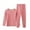 Pink, variant on KYAIGUO Kids Toddler Velvet Cotton Thermal Underwear Set Winter Soft Fleece Lined Base Layer for Girls Boys 5-12 Years Old