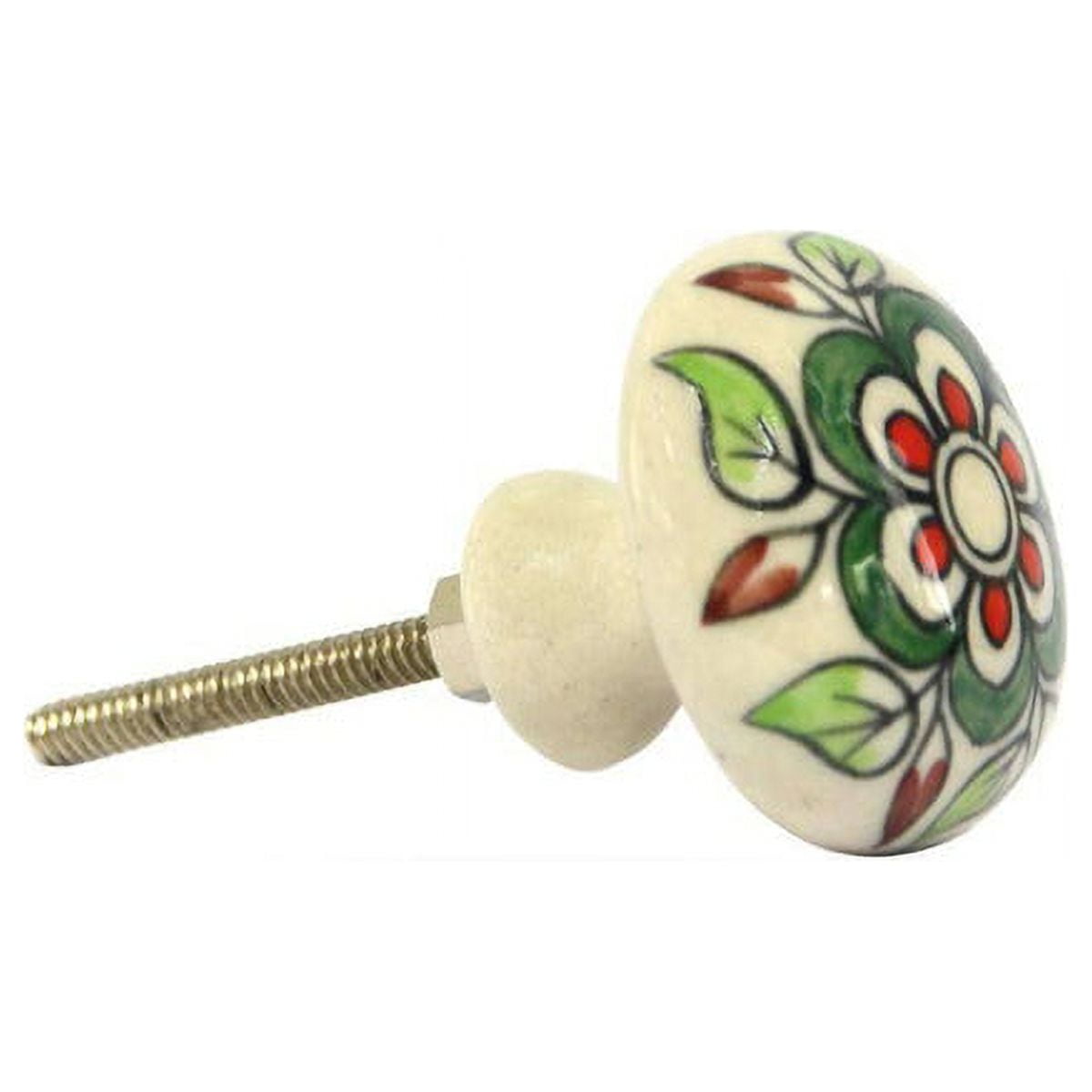 Set of Six Ceramic Escorial Cabinet Knobs by Trinca-Ferro