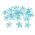 thumbnail image 1 of simhoa 20Pcs Crystal Rhinestones Flower Resin Buttons Embellishments Flatback Beads DIY Light Blue, 1 of 8