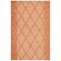 SAFAVIEH Natural Fiber Wystan Geometric Area Rug, Orange/Natural, 3' x 5'