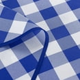 thumbnail image 4 of Infinity Collection Spill Proof Fabric Buffalo Check Plaid Tablecloth Matching Border Stain Resistant Wrinkle Resistant for Dining Room Kitchen Restaurant Indoor Picnic (Blue and White,70" Round), 4 of 7