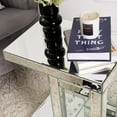 thumbnail image 4 of SHYFOY Mirrored Side Table Silver Accent End Table with Clear Crystals for Small Spaces, Sofa Couch, Living Room, Bedroom, 4 of 6