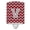 Crimson & Grey, variant on Caroline's Treasures CJ1059-VCNL Letter V Chevron Green and Gold Ceramic Night Light, 6x4x3", multicolor