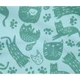 thumbnail image 4 of oneOone Cotton Flex Arctic Blue Fabric Cat Quilting Supplies Print Sewing Fabric By The Yard 40 Inch Wide-YLA, 4 of 4