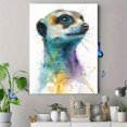 thumbnail image 4 of Colorful Meerkat Watercolor Canvas Print Pet Lover Home Gift, 4 of 8