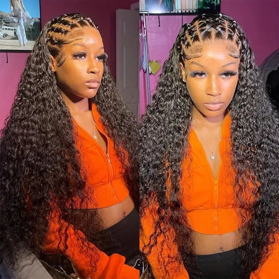 Small curly front lace 13*4 wig African small curly tube long curly hair wig