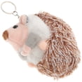 thumbnail image 3 of Llavero de erizo gris, regalo de peluche, adorable colgante, llaveros encantadores, adornos artesanales., 3 of 7