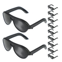 KALLORY 12Pcs Mini Sunglasses For Dolls Black Round Shape Playful Accessory