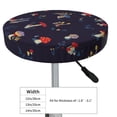 thumbnail image 4 of Balery Mushrooms3 Velvet Round Bar Chair Cushion Cover Adjustable, Protects From Scratches And Stains, Soft & Washable Ideal For Wooden And Metal Stools - 13 Inch, 4 of 7