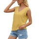 thumbnail image 3 of Camiseta de mujer Sexy Hollow Lace Manga corta Cuello en V Top informal suelto, Amarillo, L Kearding AP001247-07, 3 of 7