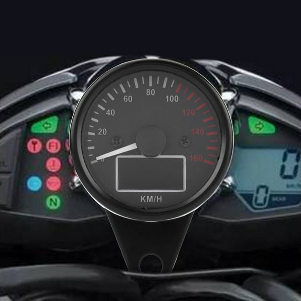 Motorcycle Speedometer, DC 12V 0~160kmh Waterproof Universal Digital ...