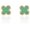 Green, variant on 18K Gold Plated Clover Stud Earrings Fashion Cute Personality Jewelry for Women (Green)