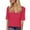 Red, variant on MIXUE Boho Tops For Women Summer Solid Color V Neck Short Sleeve Casual Basic Soft Pullover Shirts For Women T-shirts Outwear,Blue,M
